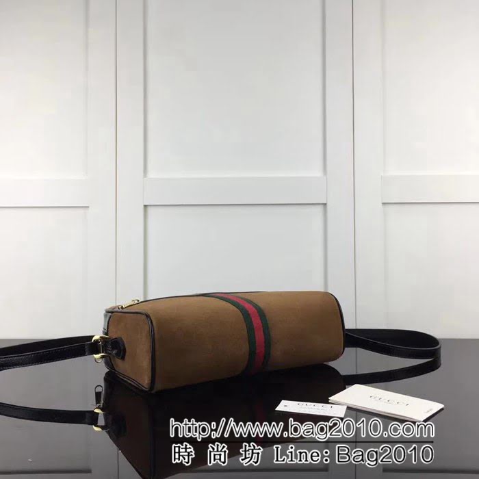 GUCCI古馳原單 新款專櫃品質原單貨實物實拍 517080 棕色磨砂單肩斜挎包 HY1093